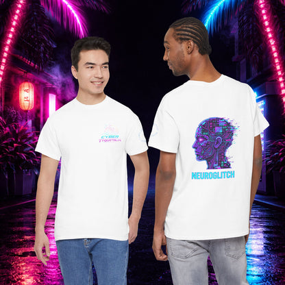 Neuroglitch Graphic Tee — Retro Futuristic Cyberpunk T-Shirt