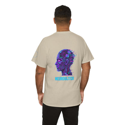 Neuroglitch Graphic Tee — Retro Futuristic Cyberpunk T-Shirt