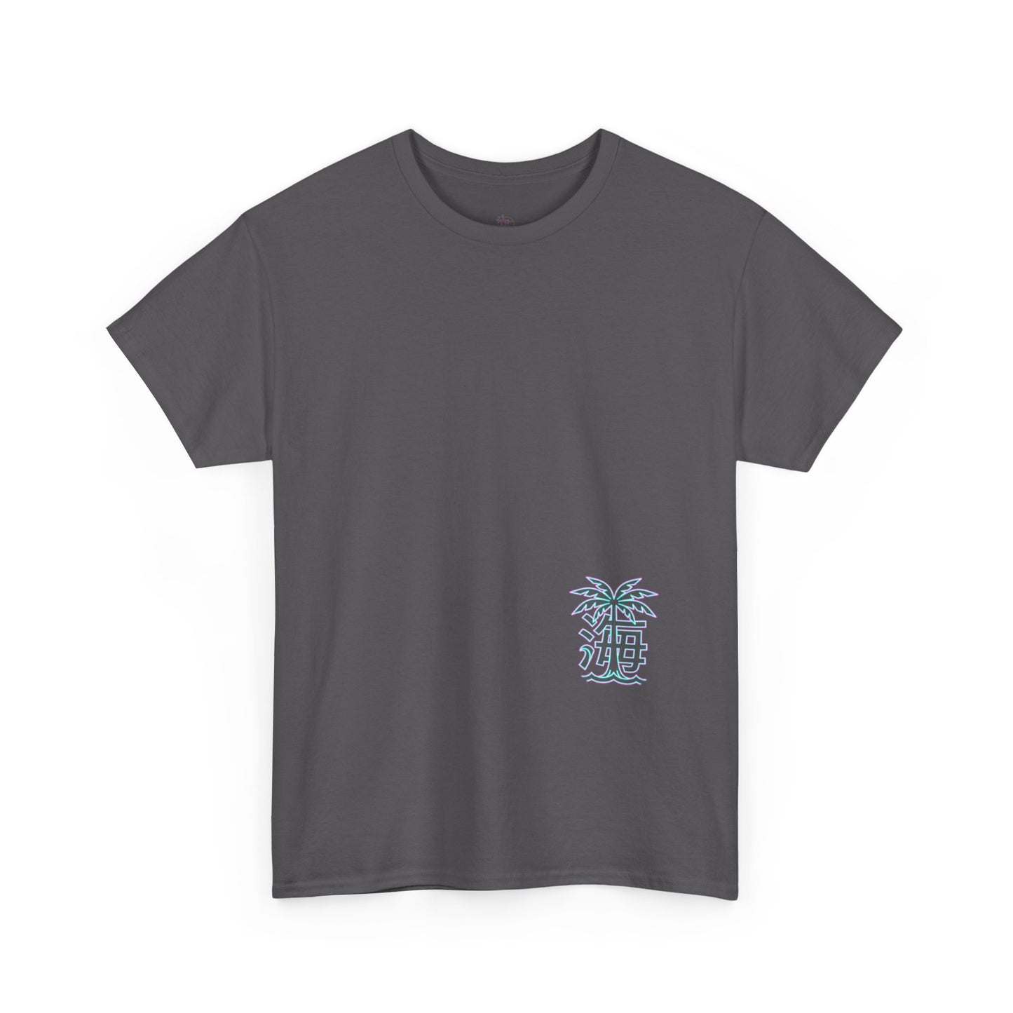 Vaporwave Japanese Surf T-Shirt — "未来の海" Retro Neon Aesthetic
