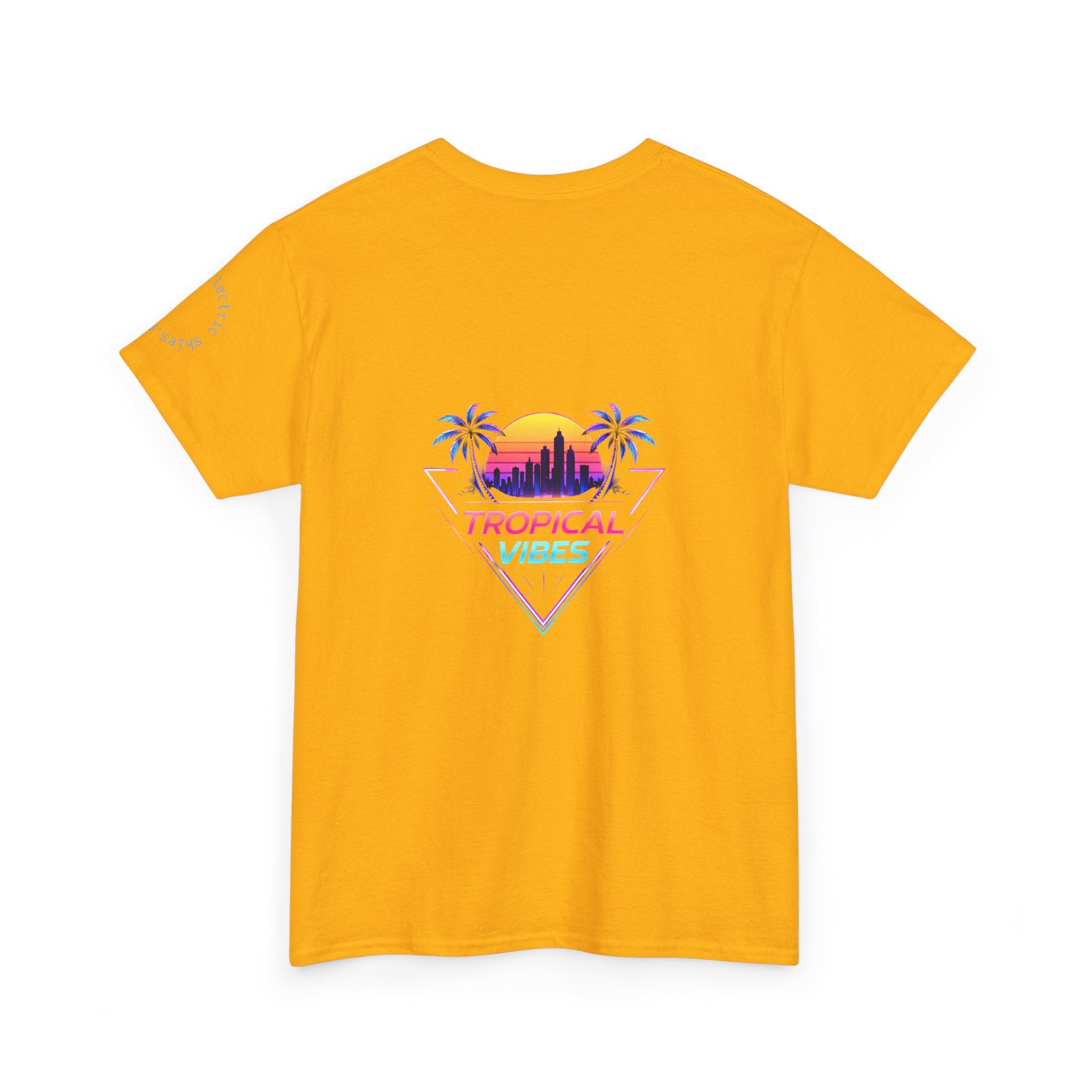 Vaporwave Cyber Duo T-Shirt — 'Tropical Vibes' Retro Futuristic Tee