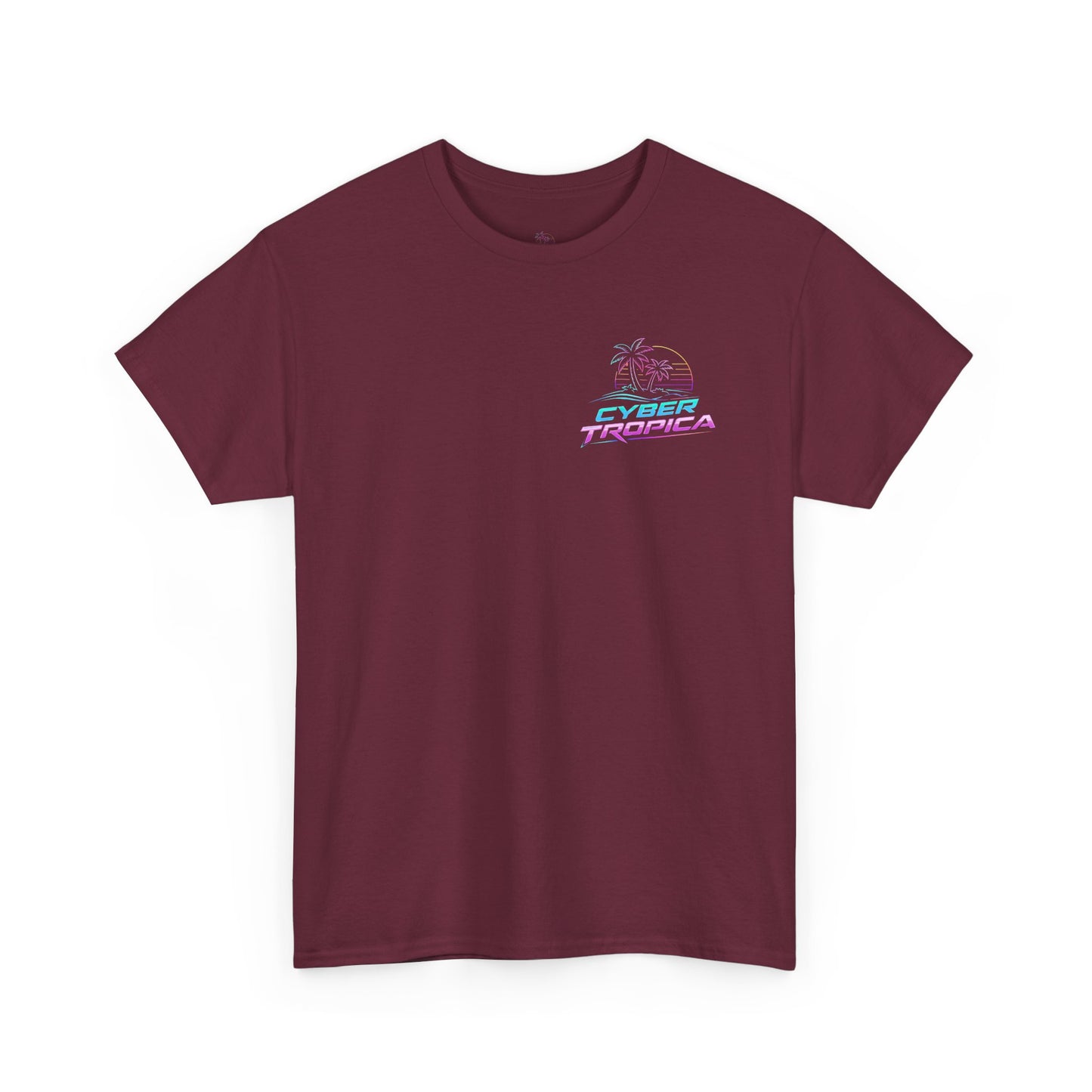 Retro Palm Tree Sunset T-Shirt — Vintage Tropical Beach Tee