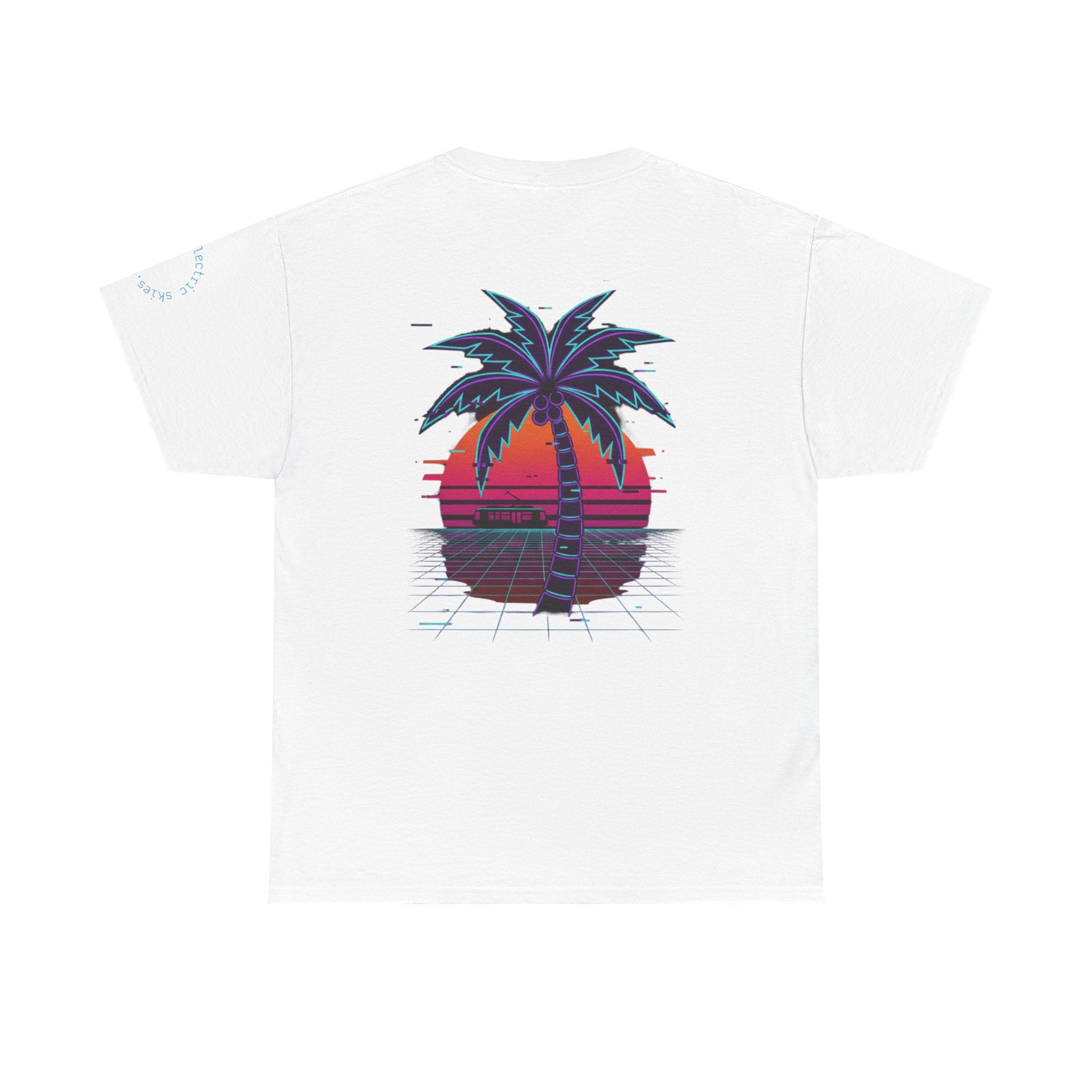 Retro Palm Sunset T-Shirt — Vaporwave Beach Graphic Tee