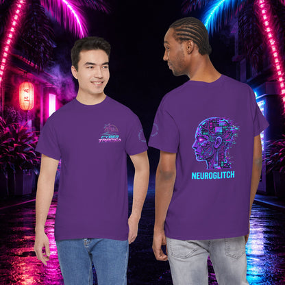 Neuroglitch Graphic Tee — Retro Futuristic Cyberpunk T-Shirt