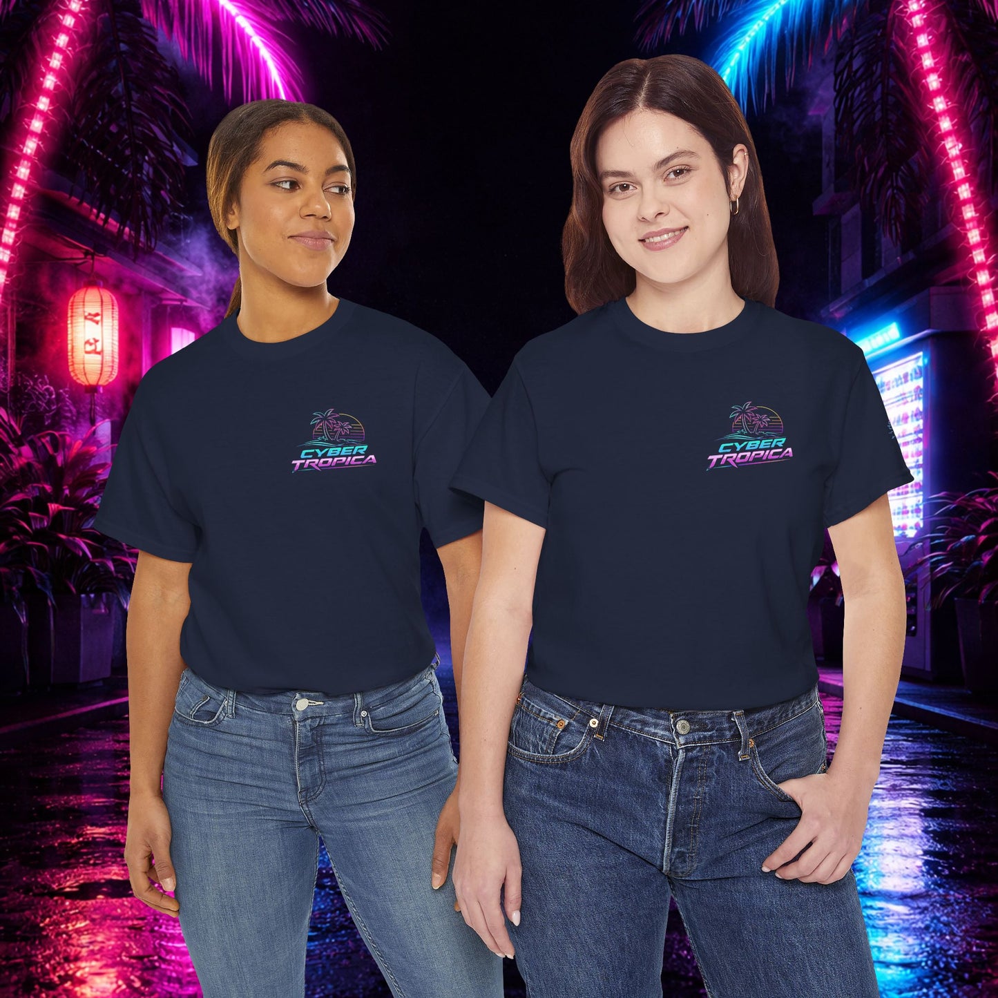 Neuroglitch Graphic Tee — Retro Futuristic Cyberpunk T-Shirt