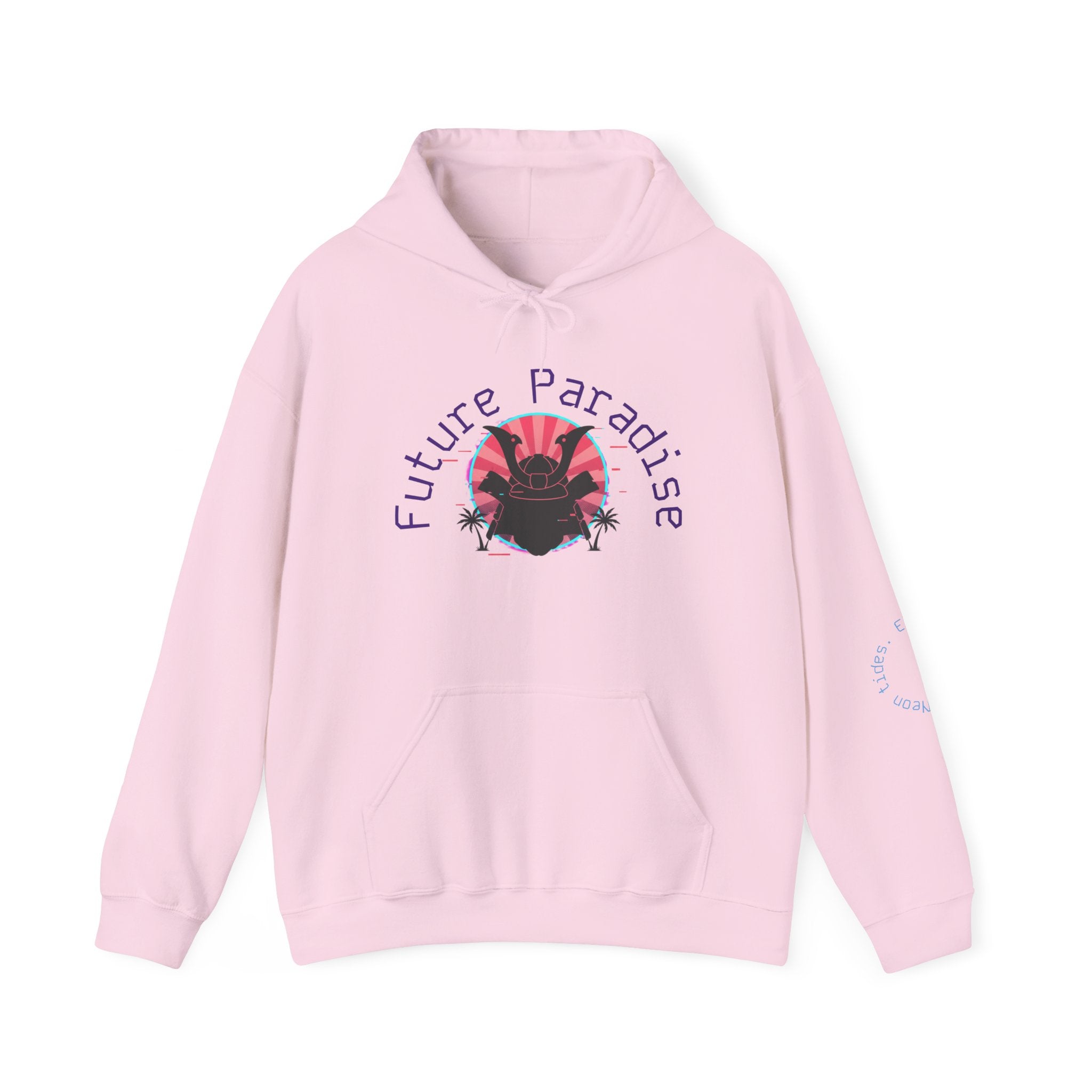 Future Paradise Hoodie — Retro Surf Samurai Graphic Pullover