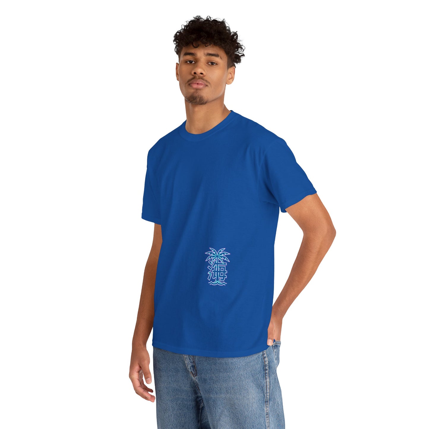 Vaporwave Japanese Surf T-Shirt — "未来の海" Retro Neon Aesthetic