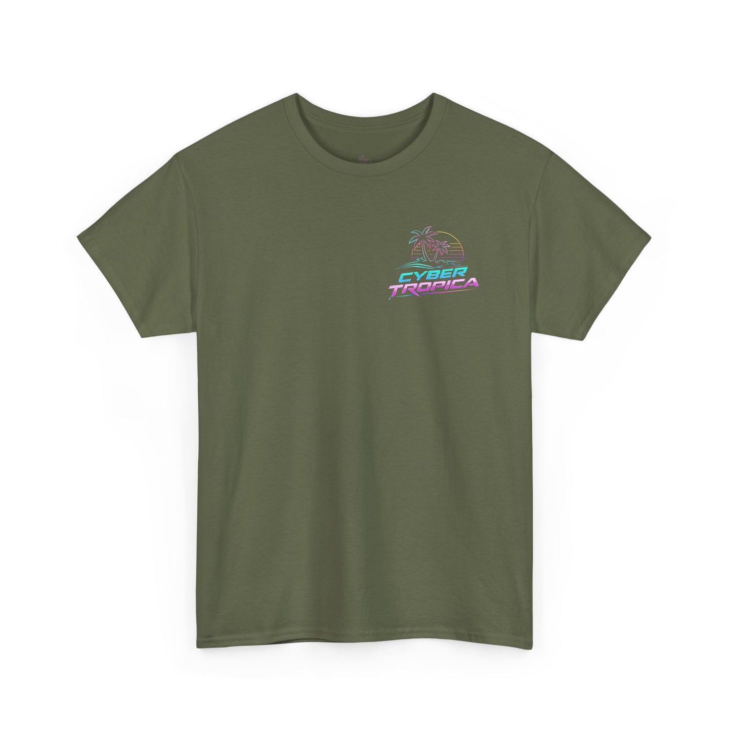 Retro Palm Tree Sunset T-Shirt — Vintage Tropical Beach Tee