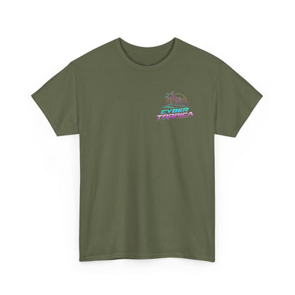 Retro Palm Tree Sunset T-Shirt — Vintage Tropical Beach Tee