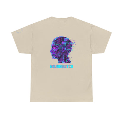 Neuroglitch Graphic Tee — Retro Futuristic Cyberpunk T-Shirt