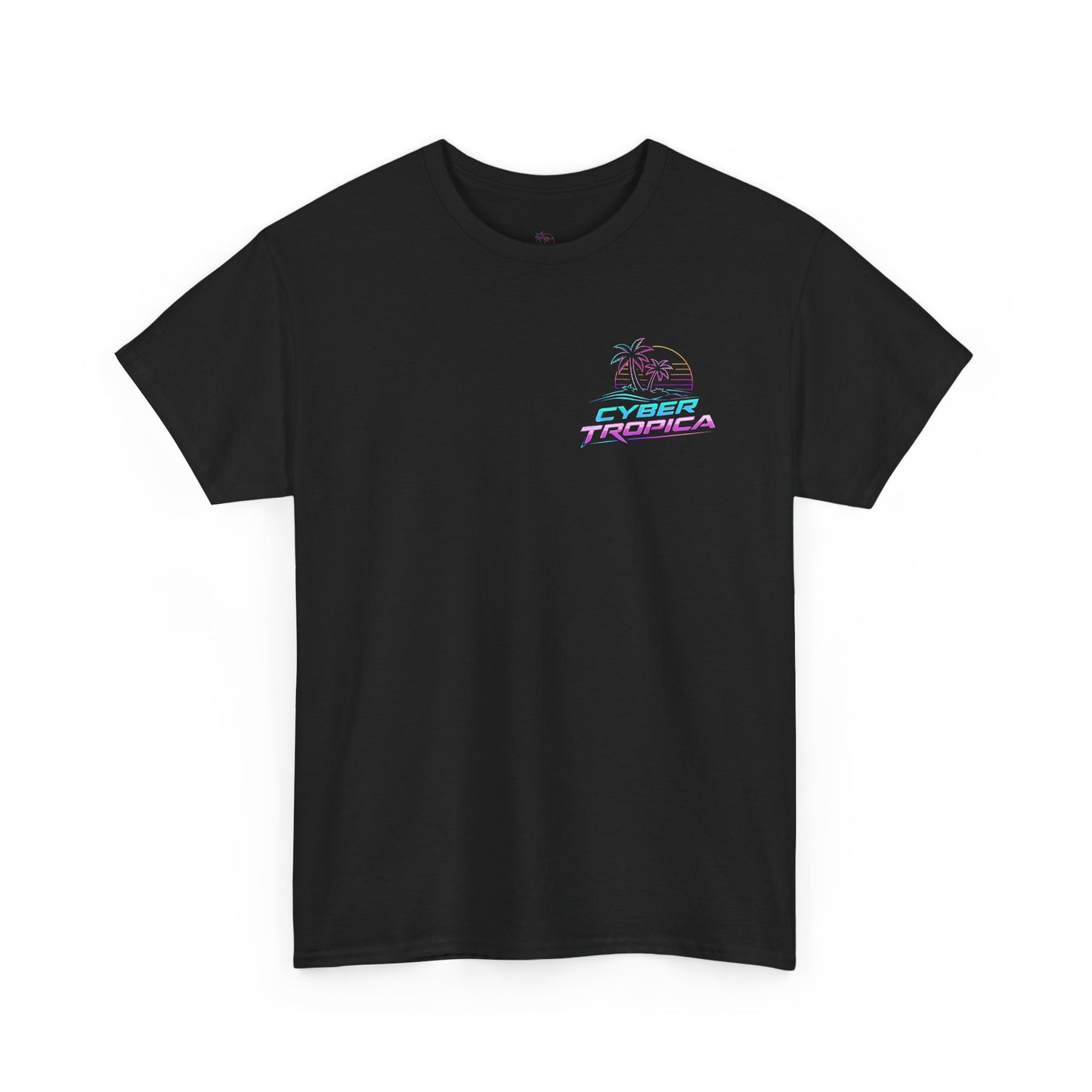 Retro Palm Tree Sunset T-Shirt — Vintage Tropical Beach Tee