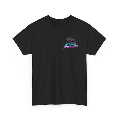 Retro Palm Tree Sunset T-Shirt — Vintage Tropical Beach Tee