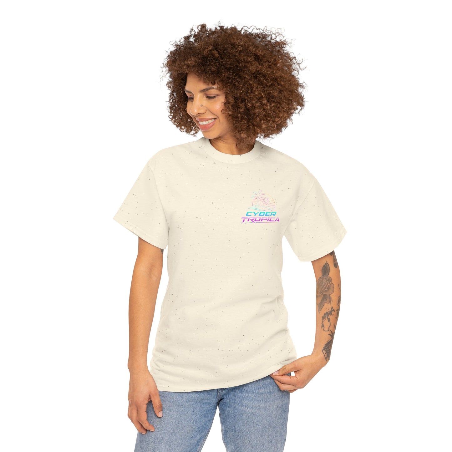 Retro Palm Tree Sunset T-Shirt — Vintage Tropical Beach Tee