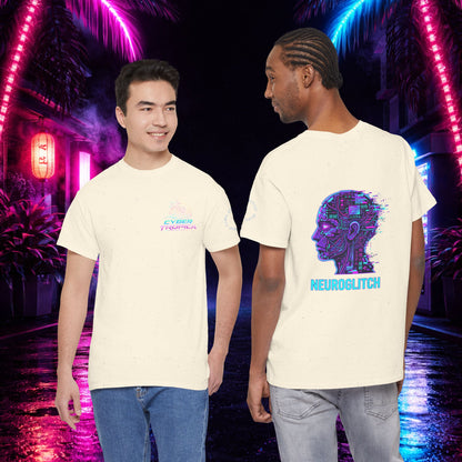 Neuroglitch Graphic Tee — Retro Futuristic Cyberpunk T-Shirt