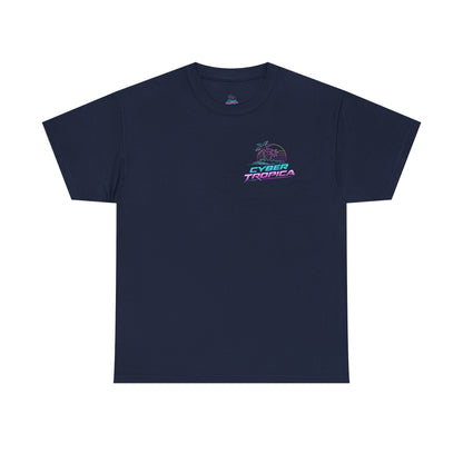 Retro Palm Tree Sunset T-Shirt — Vintage Tropical Beach Tee