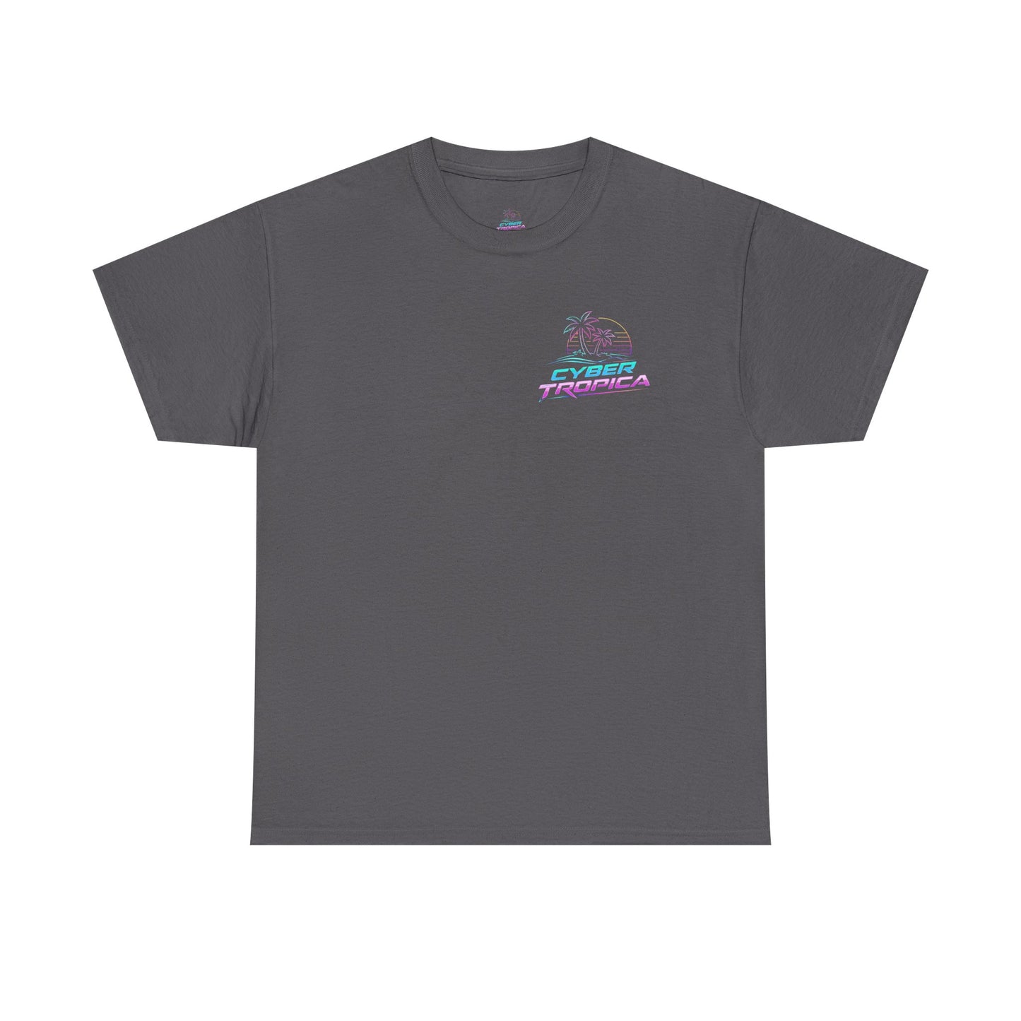 Retro Palm Tree Sunset T-Shirt — Vintage Tropical Beach Tee