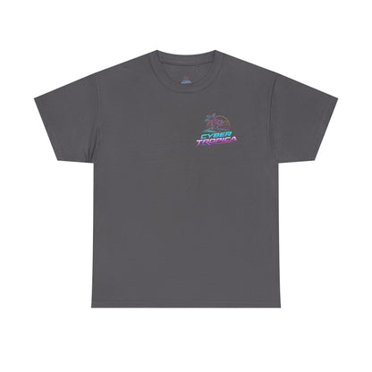 Retro Palm Tree Sunset T-Shirt — Vintage Tropical Beach Tee