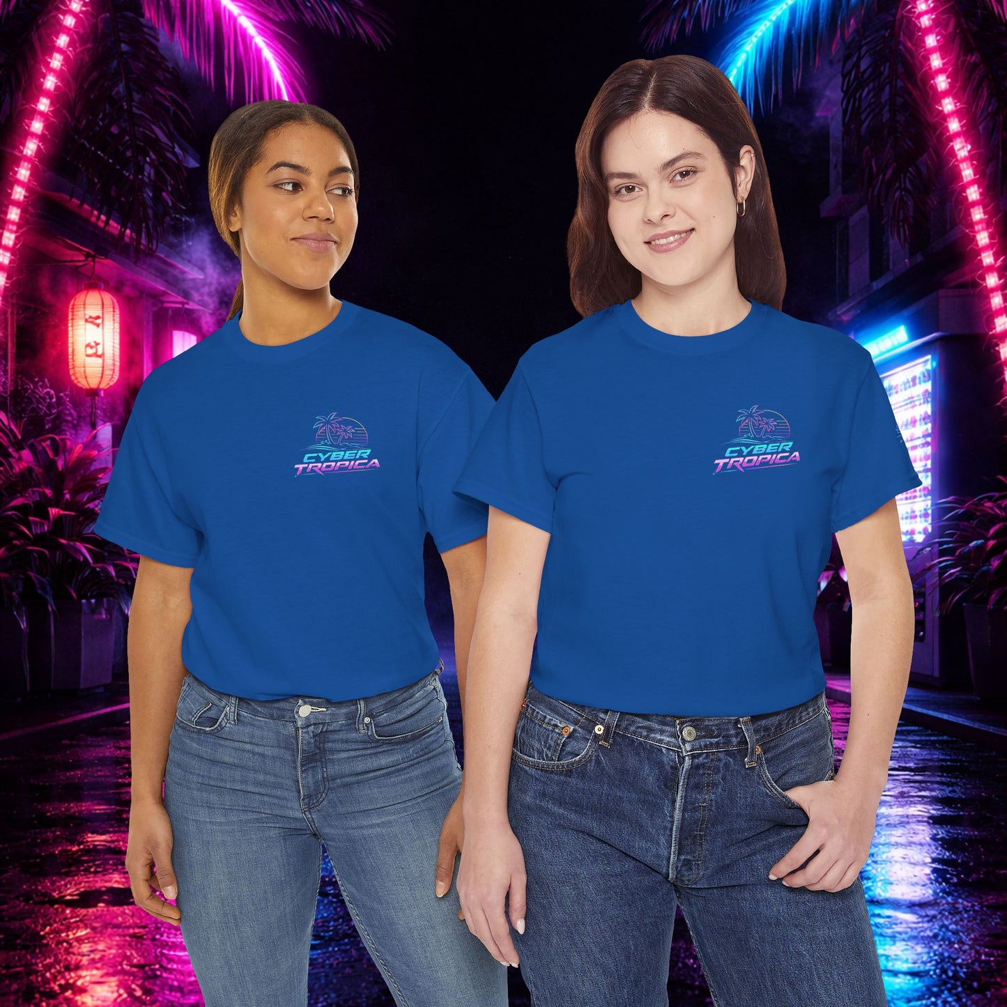 Neuroglitch Graphic Tee — Retro Futuristic Cyberpunk T-Shirt