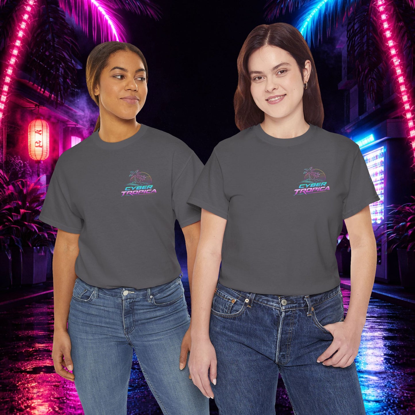 Neuroglitch Graphic Tee — Retro Futuristic Cyberpunk T-Shirt