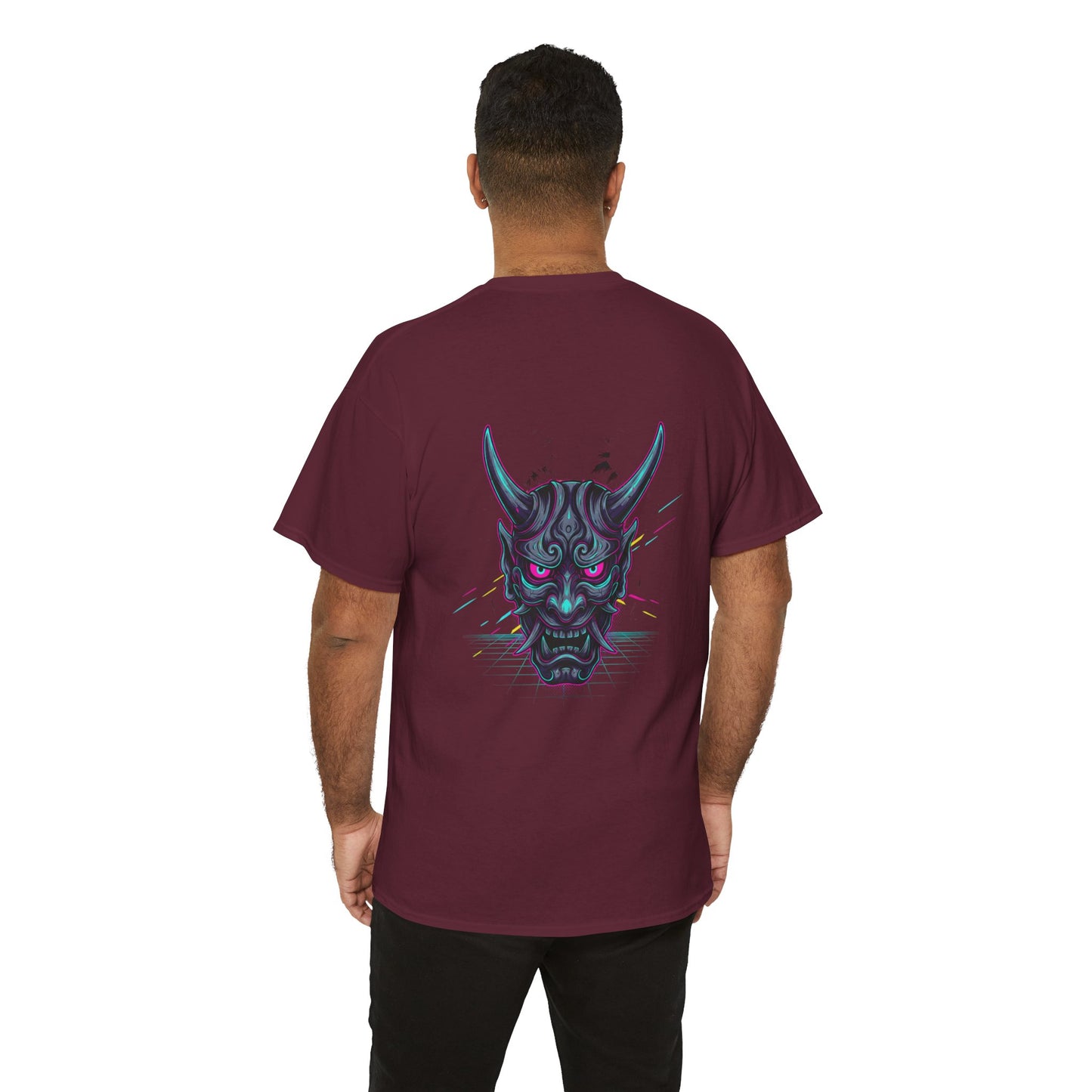 Japanese Oni Graphic T-Shirt — Demon Mask Mythic Tee