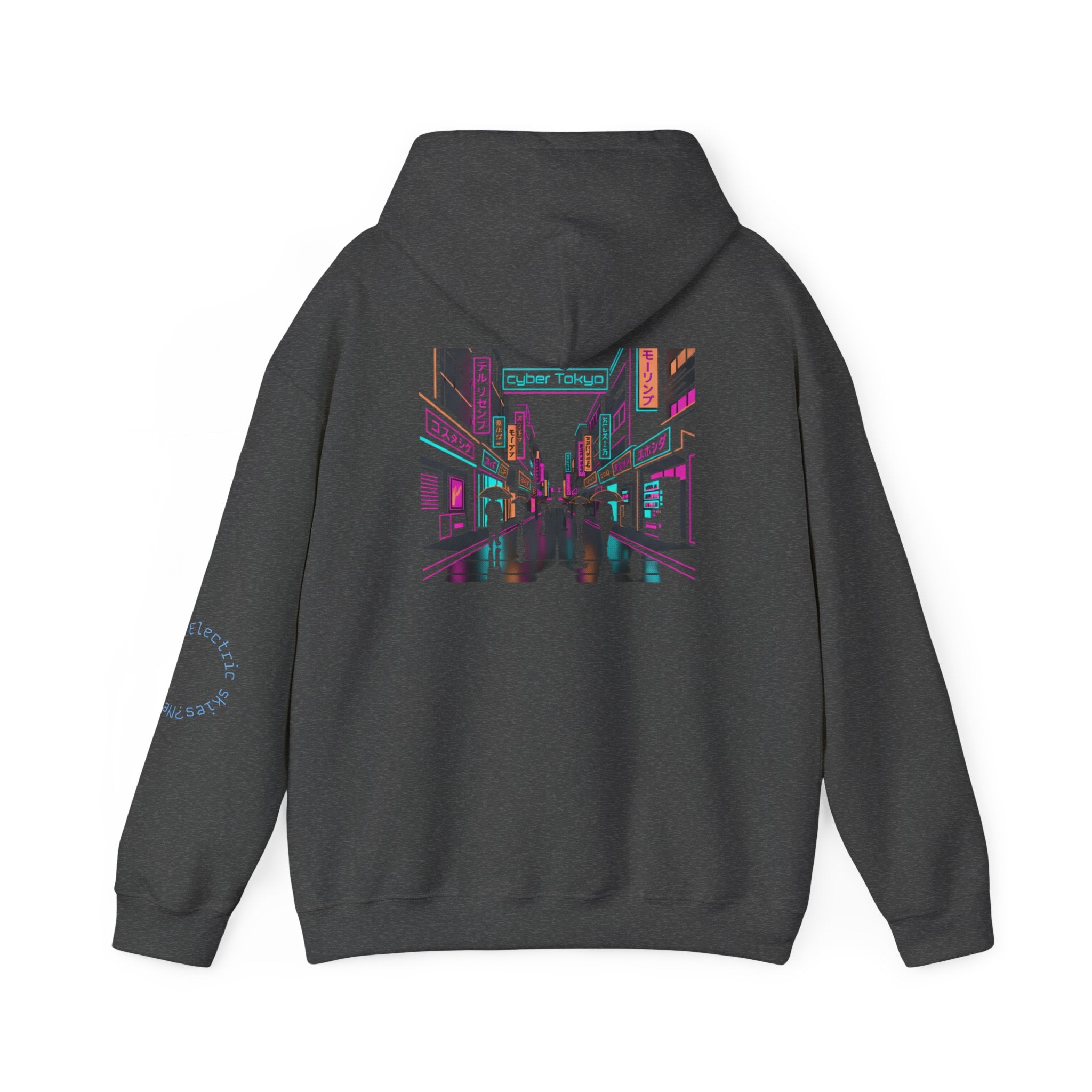 Cyber City Anime Hoodie – Neon Retro Dystopia Streetwear