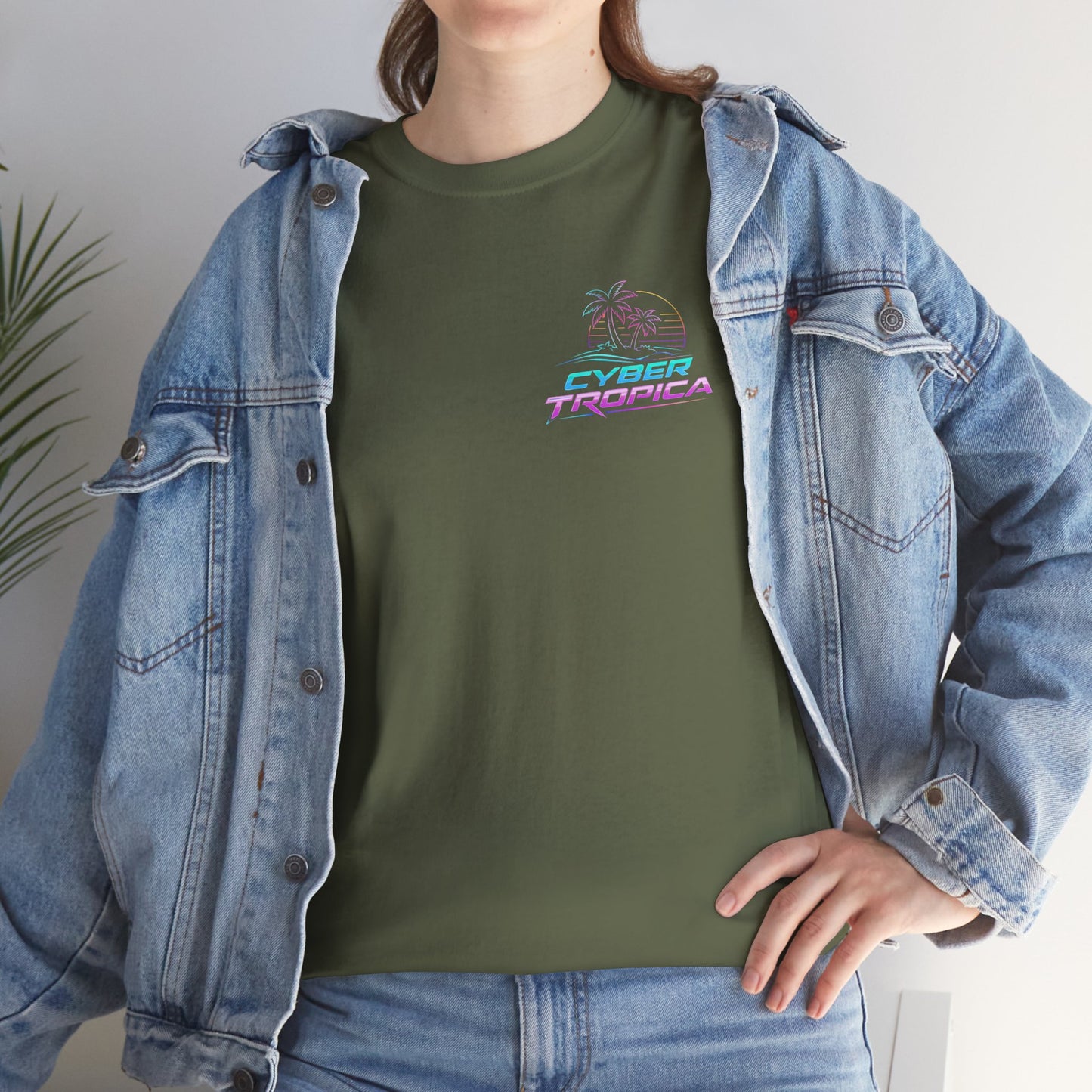 Retro Palm Tree Sunset T-Shirt — Vintage Tropical Beach Tee