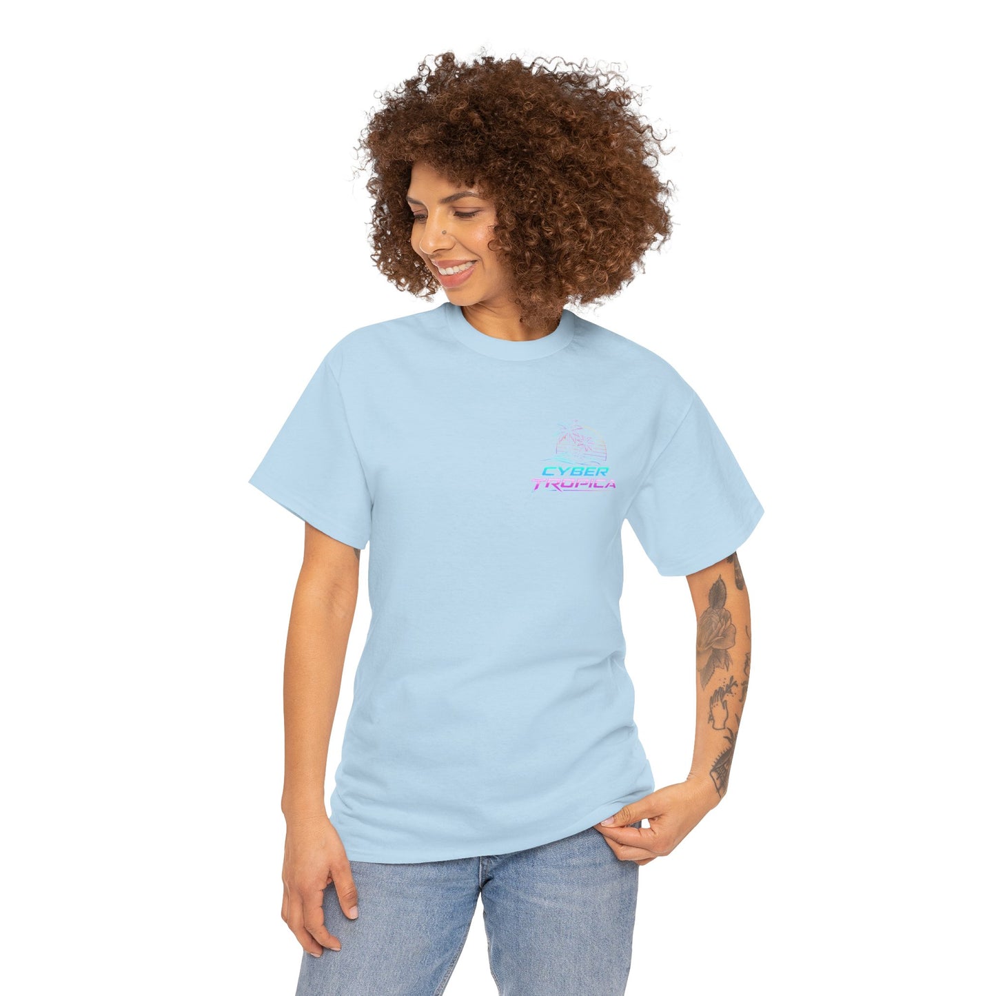 Retro Palm Tree Sunset T-Shirt — Vintage Tropical Beach Tee