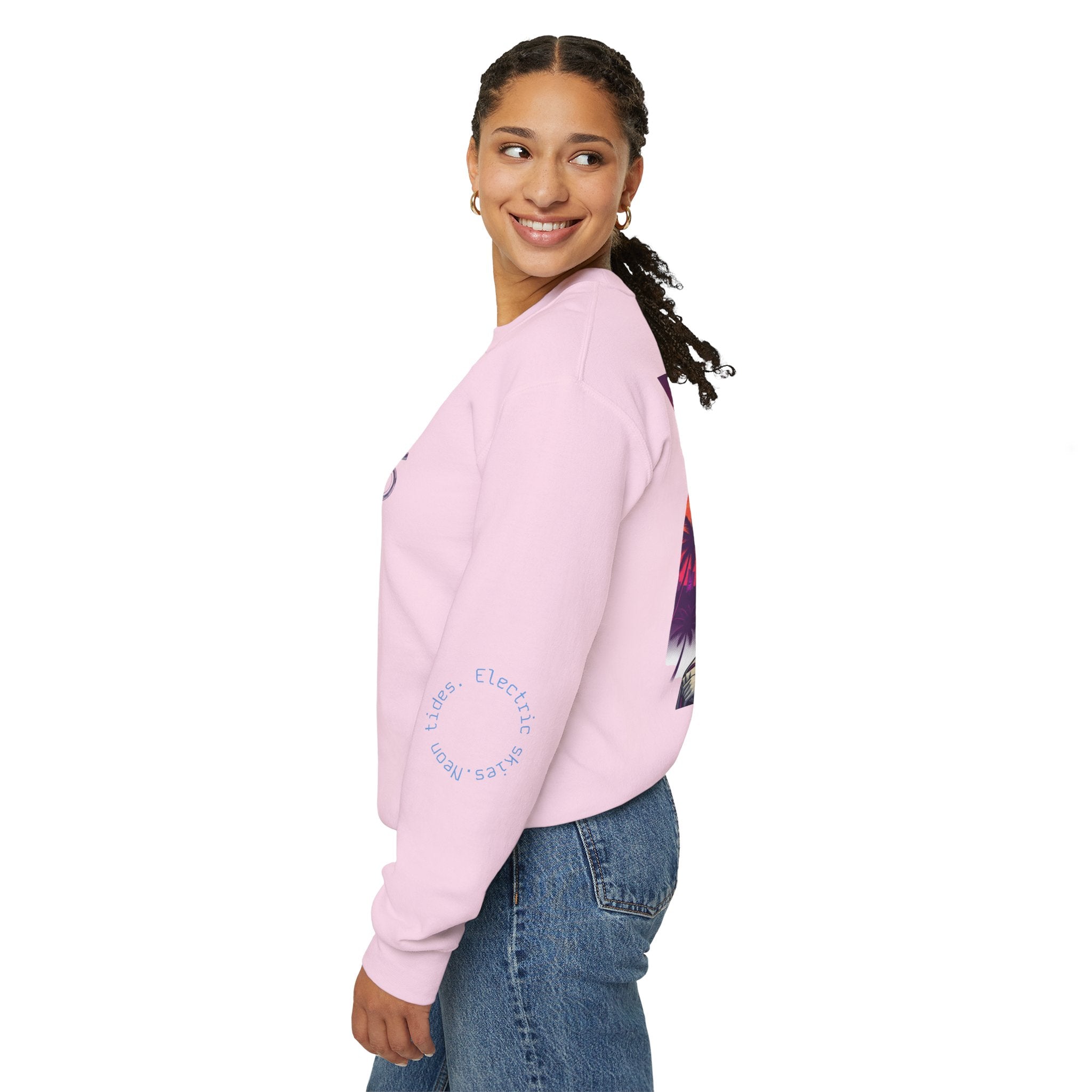 Geisha Sunset Crewneck Sweatshirt — "Elegance Rewired" Graphic Sweatshirt