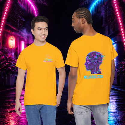 Neuroglitch Graphic Tee — Retro Futuristic Cyberpunk T-Shirt