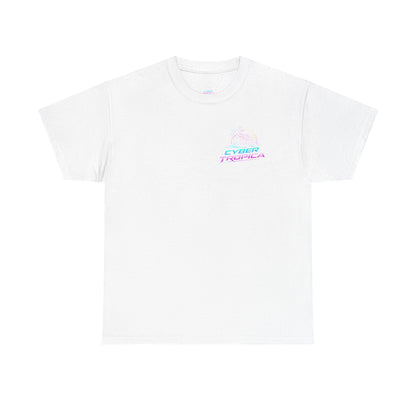 Retro Palm Tree Sunset T-Shirt — Vintage Tropical Beach Tee