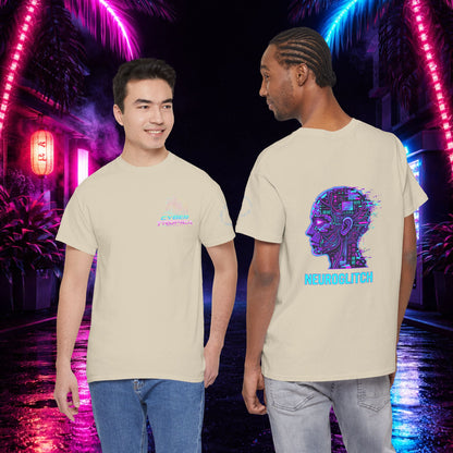 Neuroglitch Graphic Tee — Retro Futuristic Cyberpunk T-Shirt