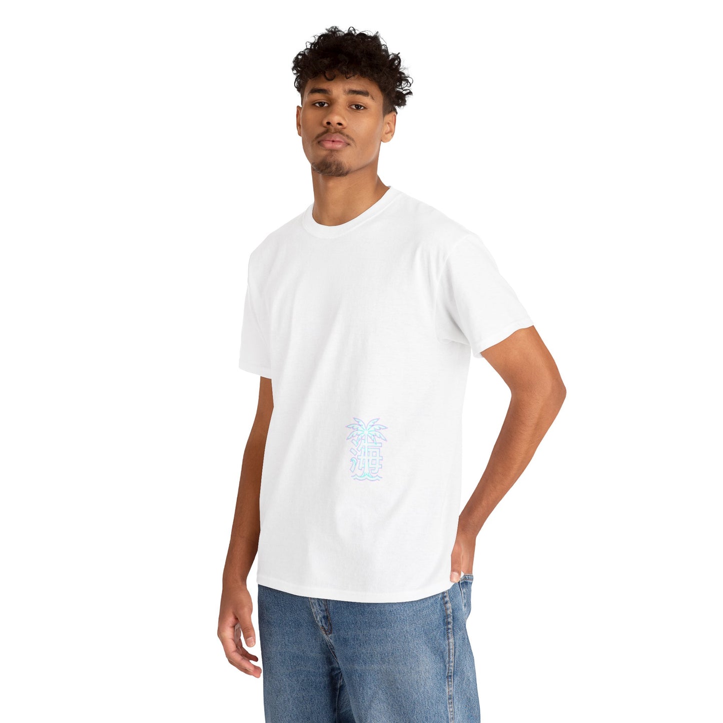 Vaporwave Japanese Surf T-Shirt — "未来の海" Retro Neon Aesthetic