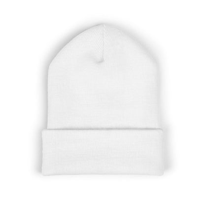 Embroidered 'Elegance Rewired' Cuffed Beanie