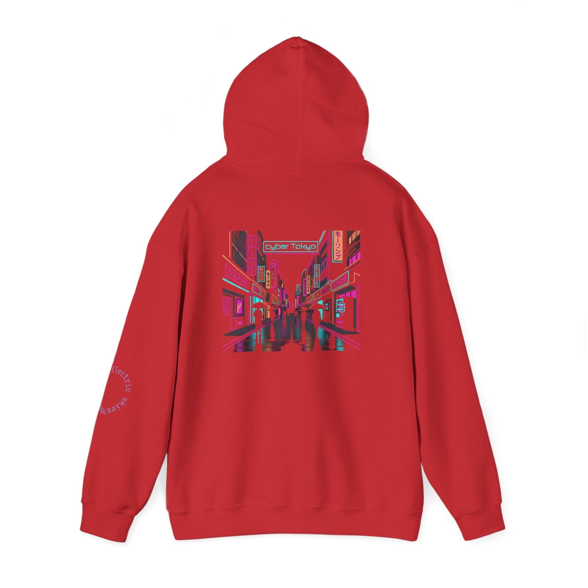 Cyber City Anime Hoodie – Neon Retro Dystopia Streetwear