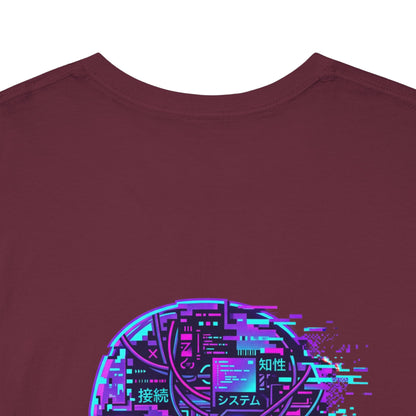 Neuroglitch Graphic Tee — Retro Futuristic Cyberpunk T-Shirt