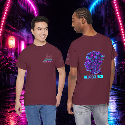Neuroglitch Graphic Tee — Retro Futuristic Cyberpunk T-Shirt