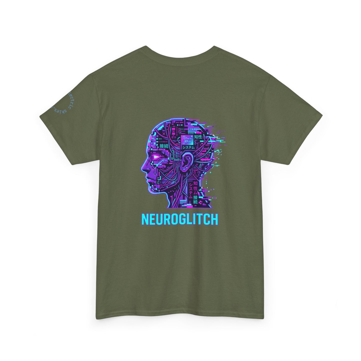 Neuroglitch Graphic Tee — Retro Futuristic Cyberpunk T-Shirt