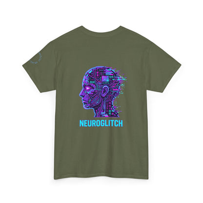 Neuroglitch Graphic Tee — Retro Futuristic Cyberpunk T-Shirt