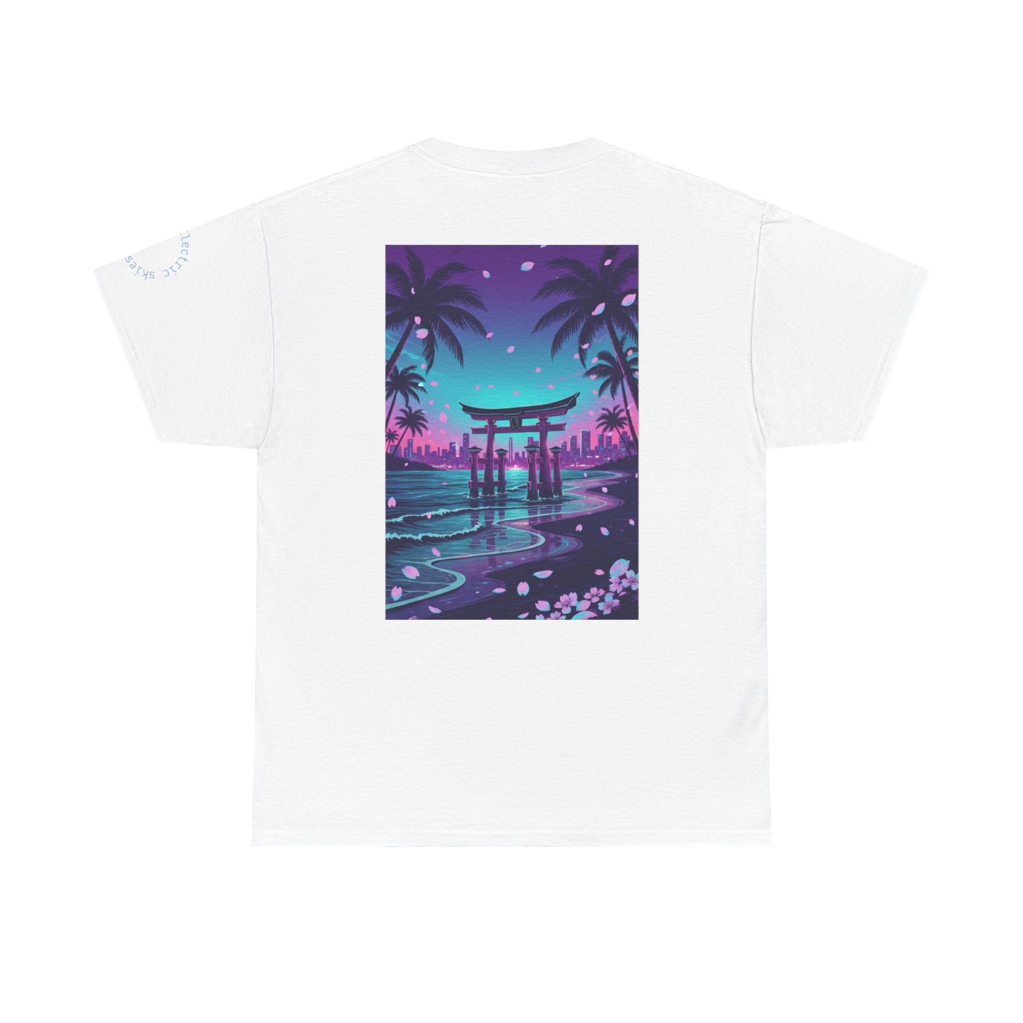 Torii Gate T-Shirt — Tropical Vibes Sunset Palm Tee