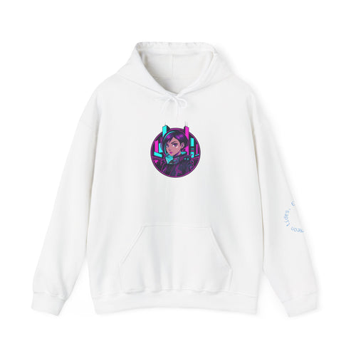 Cyber City Anime Hoodie – Neon Retro Dystopia Streetwear