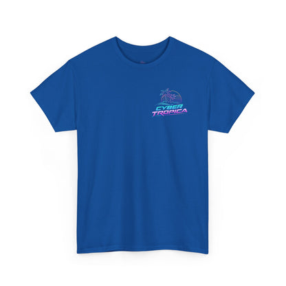 Retro Palm Tree Sunset T-Shirt — Vintage Tropical Beach Tee