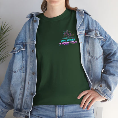 Retro Palm Tree Sunset T-Shirt — Vintage Tropical Beach Tee