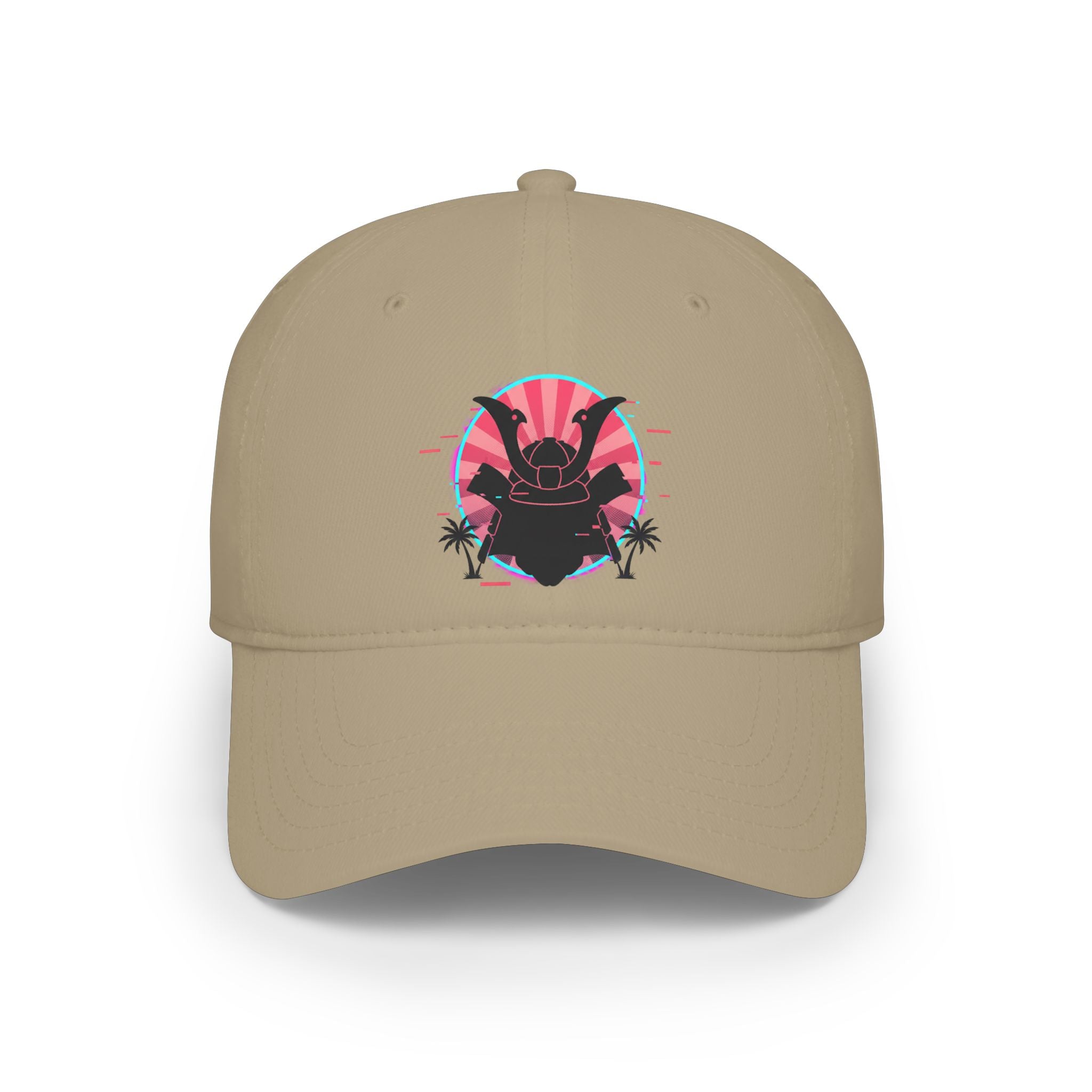 Samurai Sunset Baseball Cap — Retro Japanese Warrior Hat