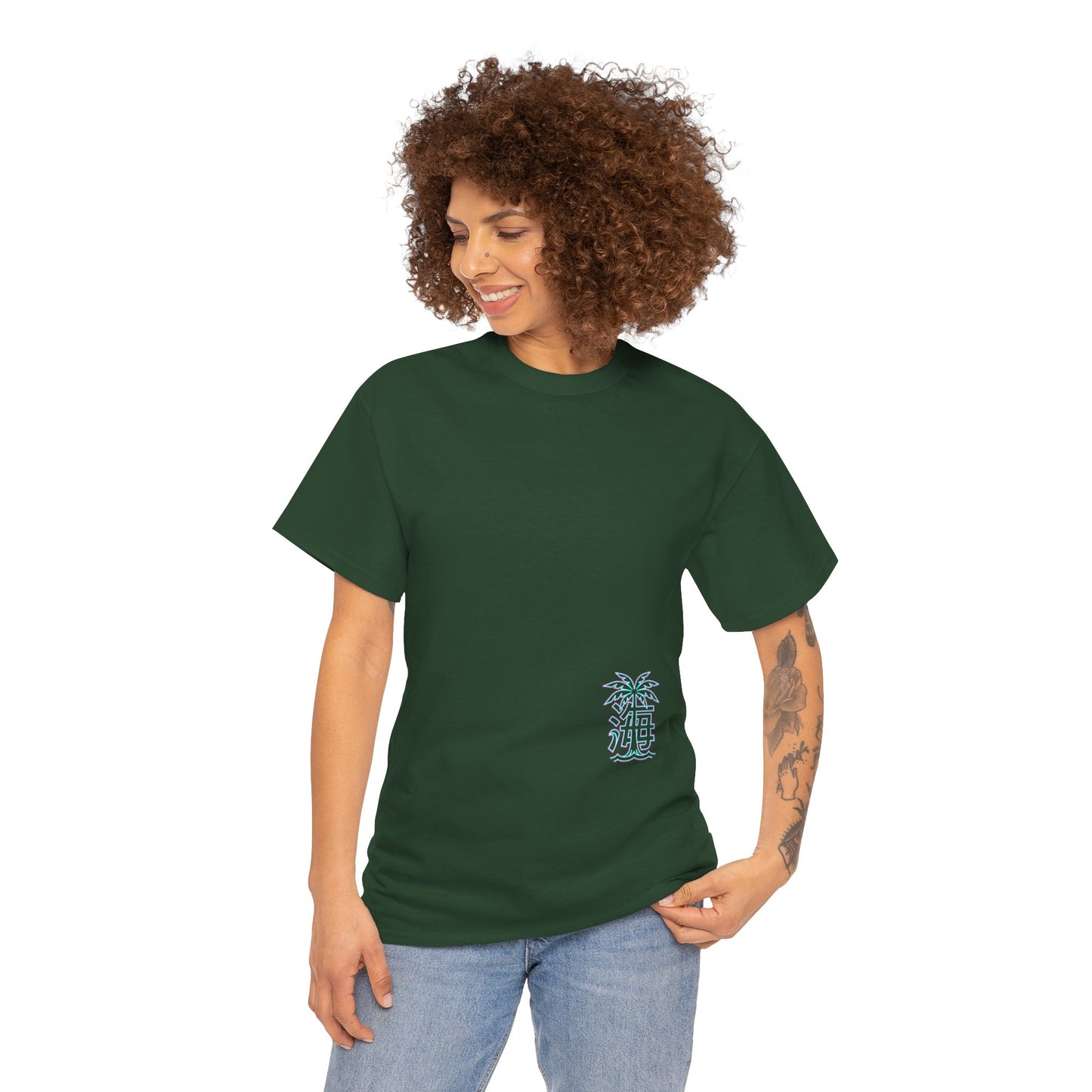 Vaporwave Japanese Surf T-Shirt — "未来の海" Retro Neon Aesthetic