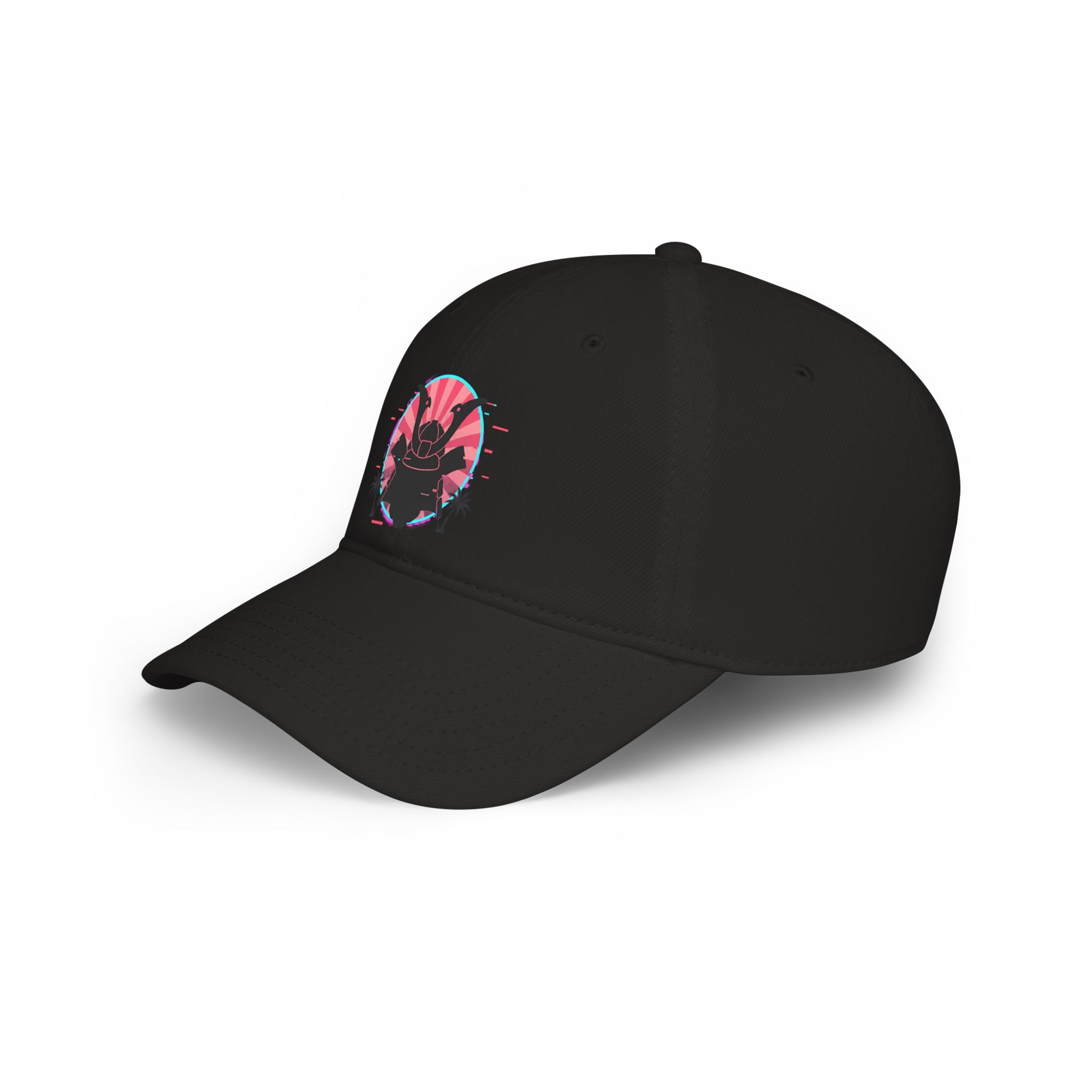 Samurai Sunset Baseball Cap — Retro Japanese Warrior Hat