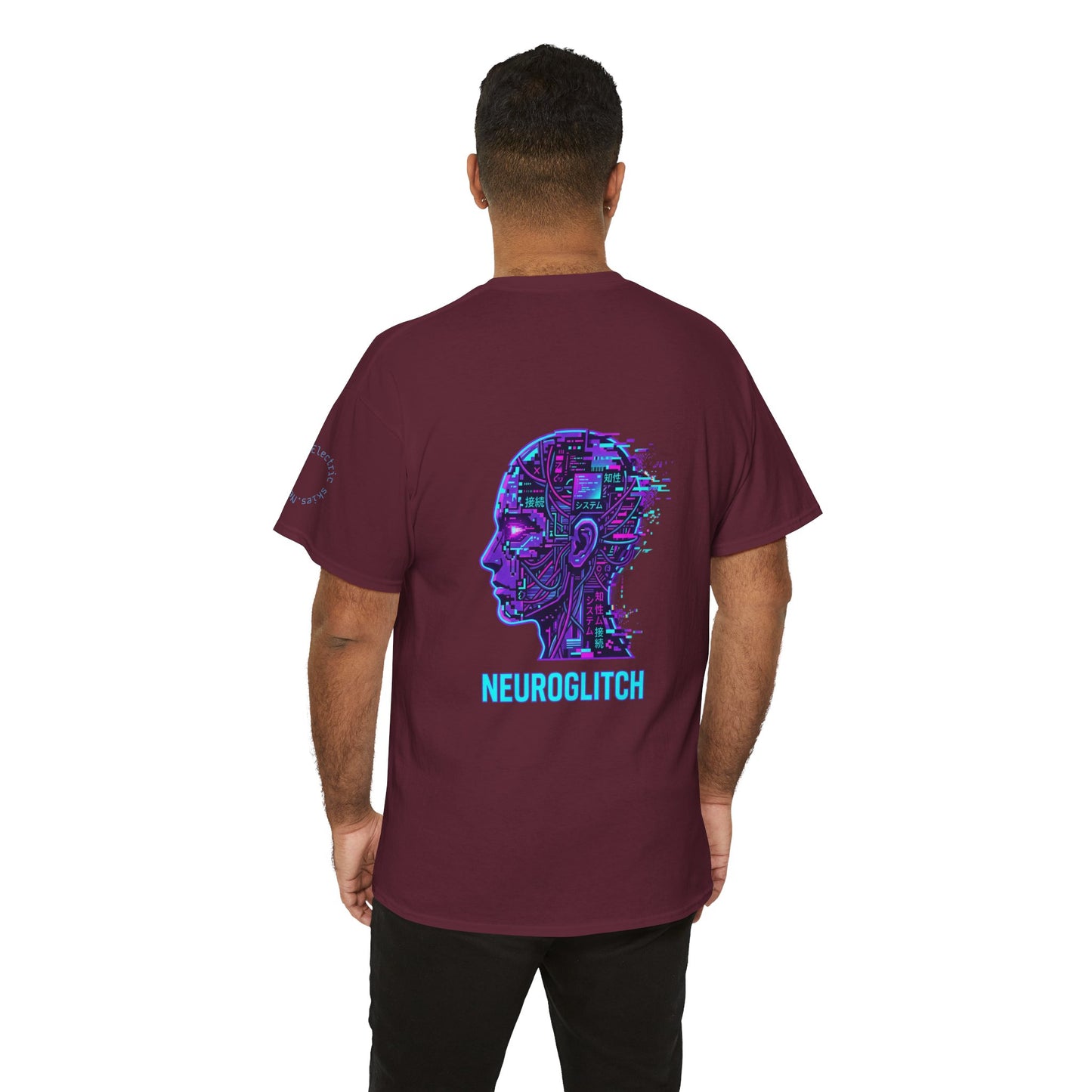 Neuroglitch Graphic Tee — Retro Futuristic Cyberpunk T-Shirt