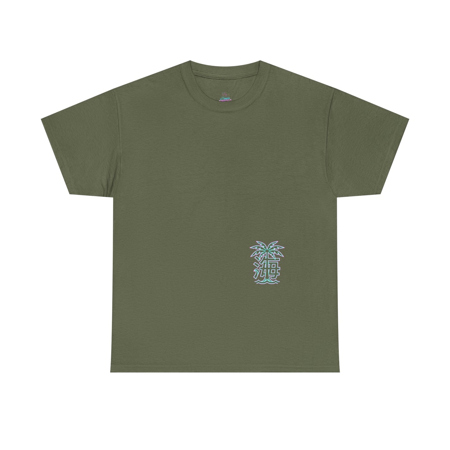 Vaporwave Japanese Surf T-Shirt — "未来の海" Retro Neon Aesthetic