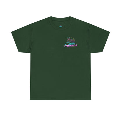 Retro Palm Tree Sunset T-Shirt — Vintage Tropical Beach Tee
