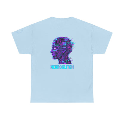 Neuroglitch Graphic Tee — Retro Futuristic Cyberpunk T-Shirt
