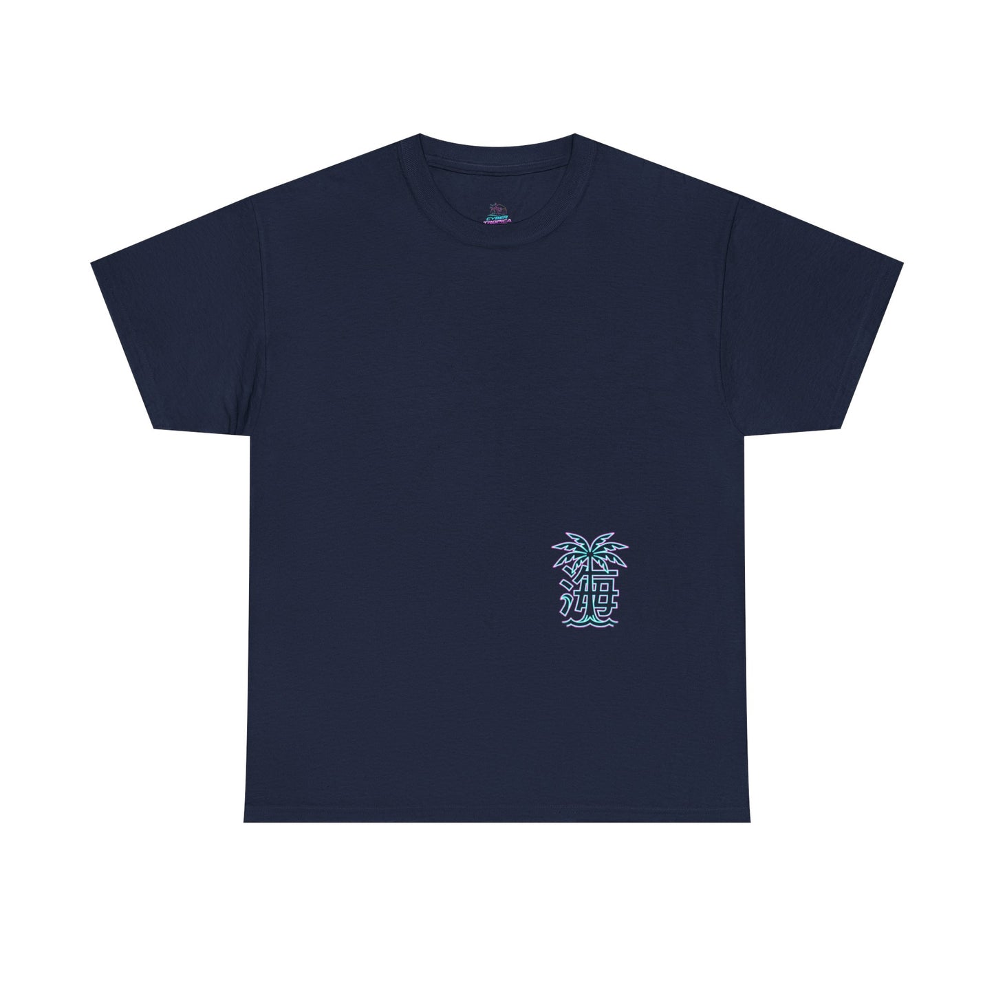 Vaporwave Japanese Surf T-Shirt — "未来の海" Retro Neon Aesthetic