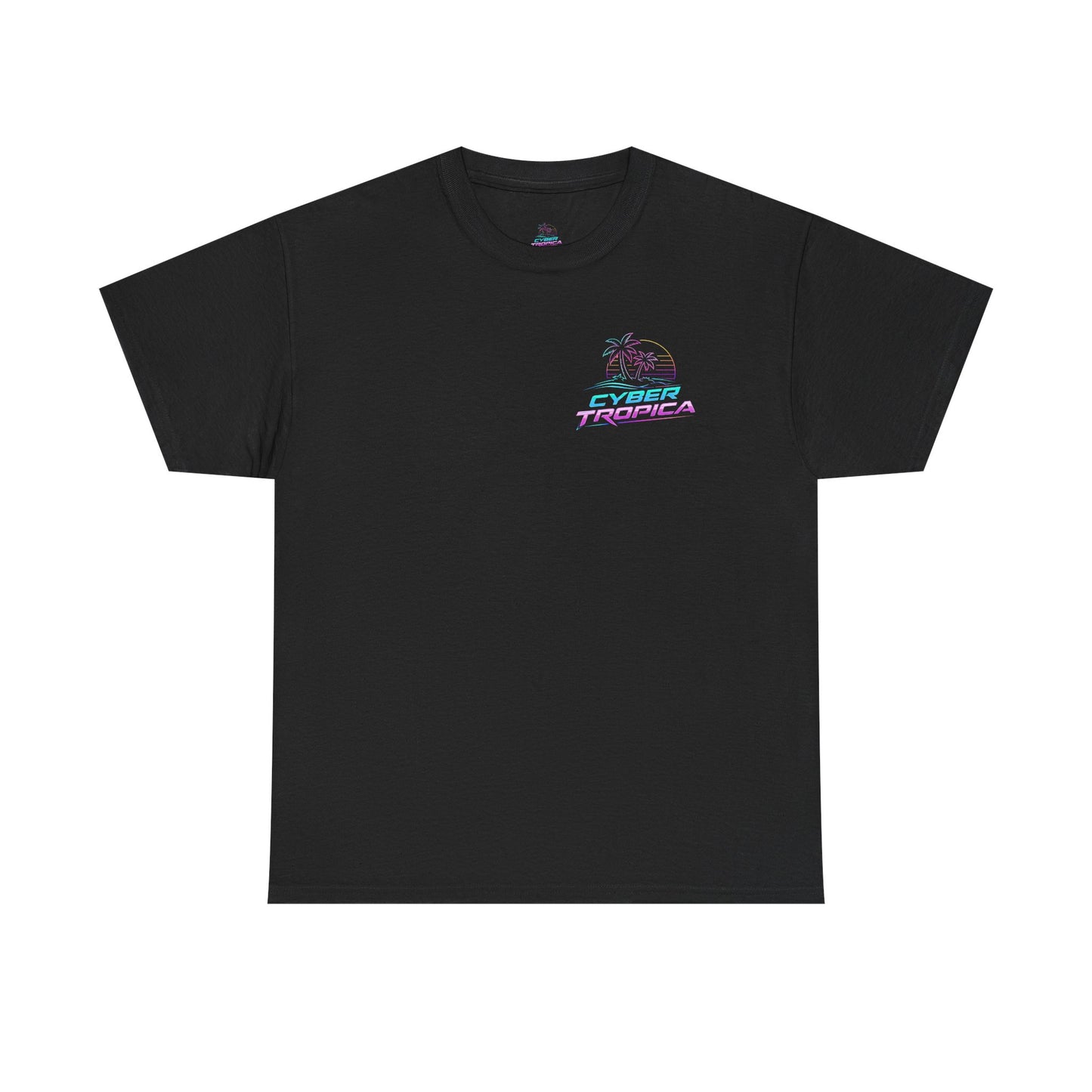 Retro Palm Tree Sunset T-Shirt — Vintage Tropical Beach Tee